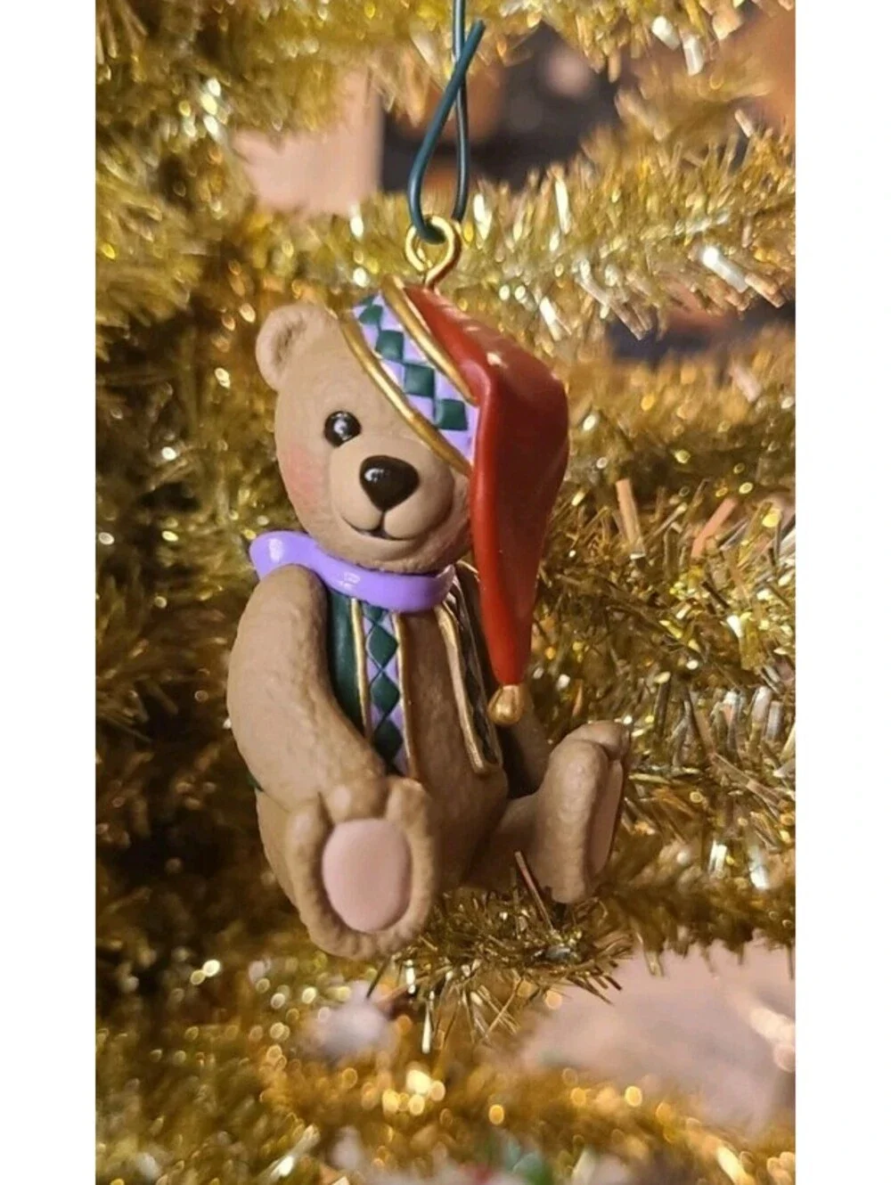 Waiting for a Hug Hallmark Ornament 1999 Teddy Bear Christmas Vintage Gift